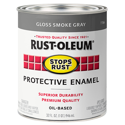 Rust-Oleum® Protective Enamel Brush-On Paint Gloss Smoke Gray
