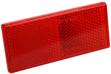 RECT STICK-ON REFLECTOR RED