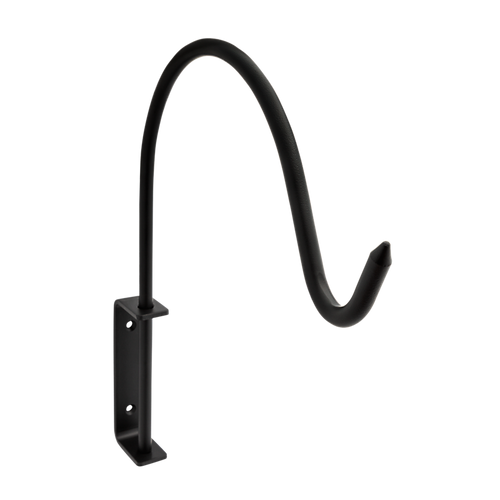 National Hardware Curved Hanging Plant Wall Bracket 12-13/16-in, Black