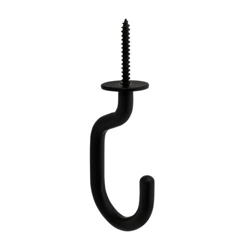 National Hardware Modern Ceiling J Hook 3-11/32-in, Black