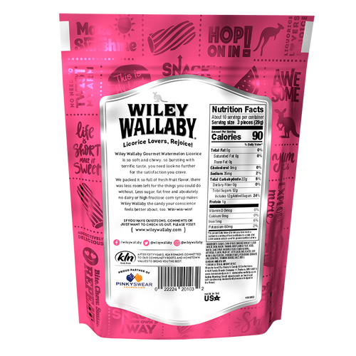 Wiley Wallaby Watermelon Licorice