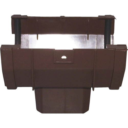 Raingo 5 In. Vinyl Brown Duraspout Brown Gutter A-Drop Outlet