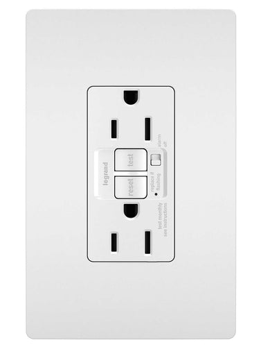 Legrand Pass & Seymour® Radiant® Tamper-Resistant 15A Duplex Self-Test GFCI Receptacles with Audible Alarm and SafeLock® Protection