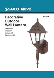 Satco 60-3454 Briton 1 LT 18 Wall Lantern